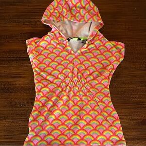 Lands' End Rainbow Girls Hooded cover up